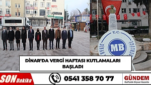 Dinar'da Vergi Haftası dolayısıyla kutlama töreni yapıldı.