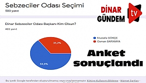 Dinar Sebzeciler Odası seçimi anketi sonuçlandı