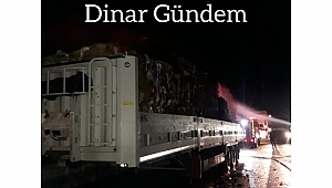 Kağıt Yüklü Tır birden alev aldı