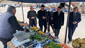 Kaymakam Gürbüz işletmecileri ve pazarcı esnafını ziyaret etti