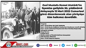 12 Mart Atatürk’ün Dinara gelişinin yıl dönümü programı