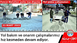 Belediyemiz yol bakım ve onarım çalışmalarına hız kesmeden devam ediyor
