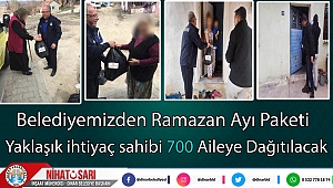 Belediyemizden ihtiyaç sahibi ailelere ramazan ayı paketi