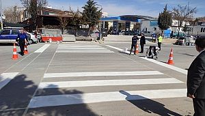 Yaya Geçidi çizgi çalışmalarımız tamamlandı
