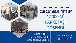 Başkan Sarı, “47 bin metre kare parke taşı döşendi”