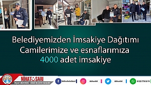 Dinar Belediyemizden imsakiye dağıtımı