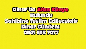 Dinar'da Altın Künye Bulundu: Sahibi Gelsin