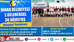 Başkan Sarı, “Geleneksel 30 Ağustos Kurumlar arası Voleybol Turnuvamıza başvurular başlıyor”