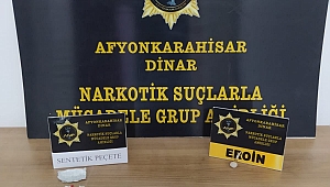 Dinar'da Uyuşturucu Ticareti yapan şahıslar yakalandı