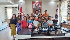 Haydarlı İlkokulu Öğrencilerinden Emniyet Müdürü Pulat’ı Ziyaret