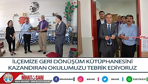 İlçemize Geri Dönüşüm Kütüphanesini kazandıran okulumuzu tebrik ediyoruz