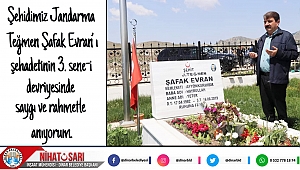 Şehidimiz Şafak Evran-ı saygıyla anıyorum