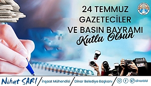 Belediye Başkanımız Nihat Sarı’dan Basın Bayramı Mesajı 