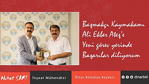 Belediye Başkanımız Nihat Sarı, Başmakçı Kaymakamı Ateş’e yeni görev yerinde başarılar diledi