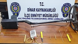 DEFİNE AVCILARINI, DİNAR EMNİYETİ AVLADI