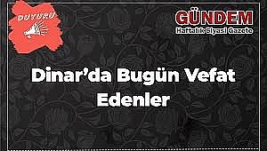 Dinar'da Cenaze İlanı