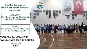 Dinar’da Voleybol Turnuvası Tamamlandı