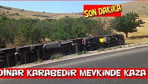 Dinarda TIR Devrildi