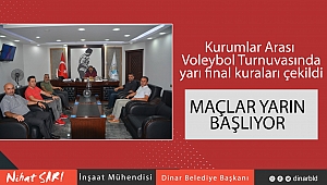 Kurumlar Arası Voleybol Turnuvamızda Yarı Final İçin Kuralar çekildi