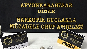 Dinar’da Polis Eroin Yakaladı