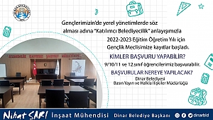Dinar Gençlik Meclisimizde söz sahibi olmak isteyen gençlere Duyuru