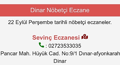 Dinar Nöbetçi Eczane