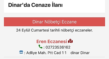 Dinar Nöbetçi Eczane