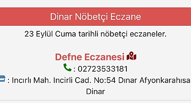 Dinar Nöbetçi Eczane