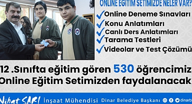 Başkan Nihat Sarı'dan Sınava Girecek Öğrencilere Dev Destek