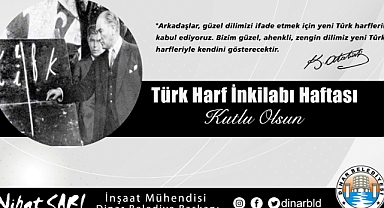 Belediye Başkanımız Nihat Sarı’dan Türk Harf Devrimi Haftası Mesajı