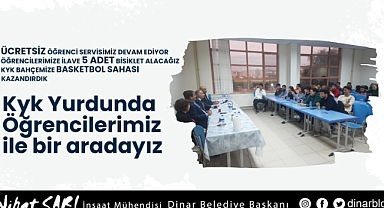 Belediye Başkanımız Nihat Sarı, Kyk Yurdunda öğrenciler ile bir arada
