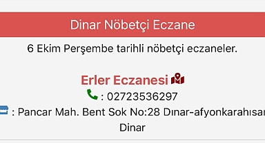 Dinar Nöbetçi Eczane