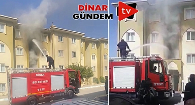 Dinar TOKİ’de yangın