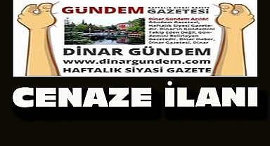 Dinarda cenaze ilanı