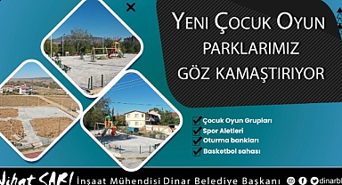 İlçemizde yeni çocuk oyun parklarımız göz kamaştırıyor