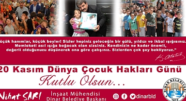 Belediye Başkanımız Nihat Sarı’dan Çocuk Hakları Günü Mesajı