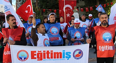 Dinar’da Öğretmenler 1 Günlüğüne İş Bıraktı