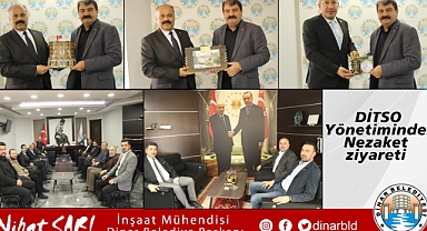 Dinar TSO Başkanı Veli Özcan'dan Başkan Nihat Sarı'ya Nezaket Ziyareti