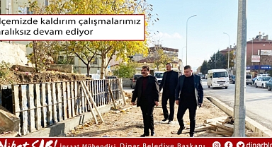 İlçemizde kaldırım çalışmalarımız devam ediyor