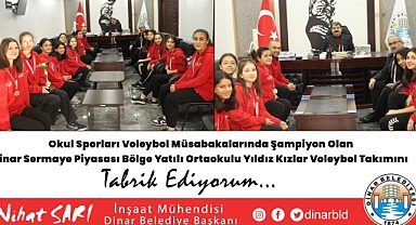 Okul Sporlarında Şampiyon olan Yıldız Kızlar Voleybol Takımını tebrik ediyoruz