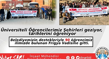 Üniversiteli öğrencilerimiz Frigya Vadisi gezisinde