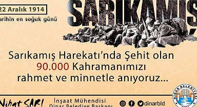 Sarıkamış Şehitlerimizi Saygı ve Rahmetle Anıyoruz