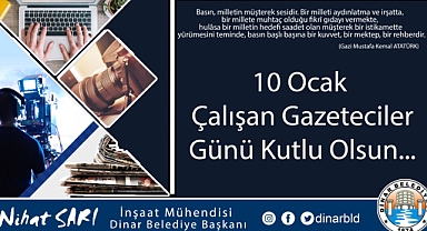 Belediye Başkanımız Nihat Sarı, Çalışan Gazetecilerin gününü kutladı