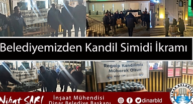 Belediyemizden Regaip Kandilinde kandil simidi ikramı
