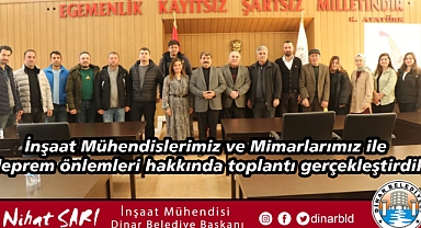 İnşaat mühendislerimiz ve Mimarlarımız ile deprem önlemleri hakkında toplantı gerçekleştirdik
