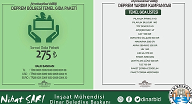Valiliğimizin başlattığı yardım kampanyasına destek olabilirsiniz