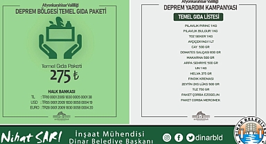 Valiliğimizin başlattığı yardım kampanyasına destek olabilirsiniz