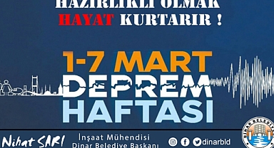 Belediye Başkanımız Nihat Sarı’dan Deprem Haftası Mesajı