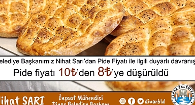 Belediye Başkanımız Nihat Sarı’dan pide fiyatı ile ilgili duyarlı davranış