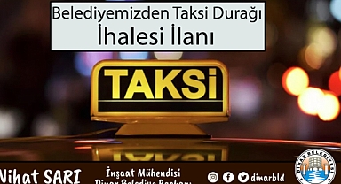 Belediyemizden Taksi Durağı ihalesi Duyurusu